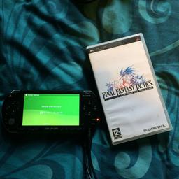 PSP 1000 model, soft case and final fantasy game & charger