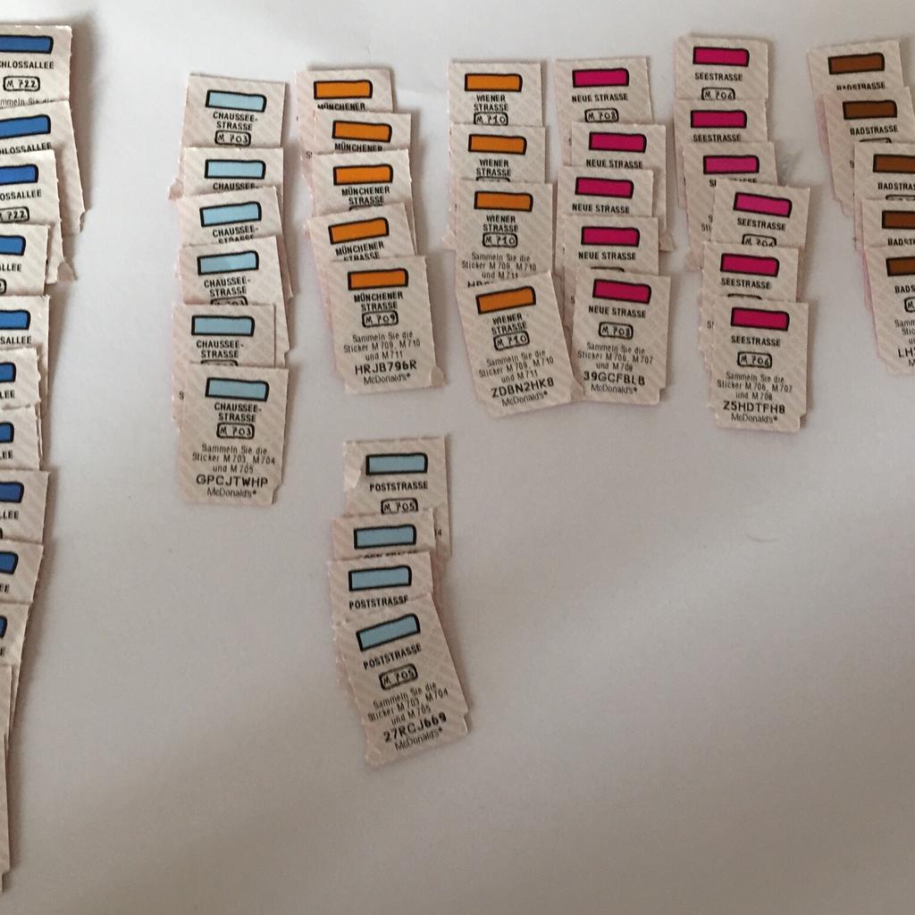 Mc Donalds Monopoly Straßen in 79761 WaldshutTiengen for €1.00 for sale Shpock