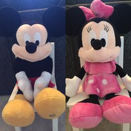 Disney Minnie and Mickey Mouse large soft plush toys.
Excellent condition
Would made ideal christmas presents.

From a pet and smoke free home.
Happy to post providing buyer covers postage costs.
