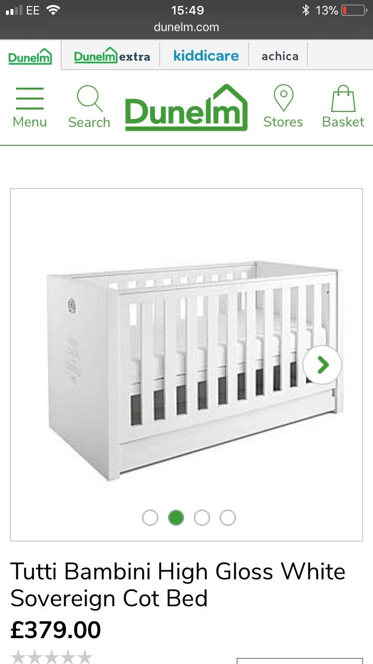 Tutti bambini sovereign cot 2024 bed