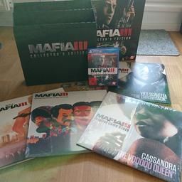 Enthält:
PS4 Spiel (Delux Edition), the art of Mafia 3 Buch, 2 Schallplatten (original game score), 2 Fotos

Nur Selbstabholung.