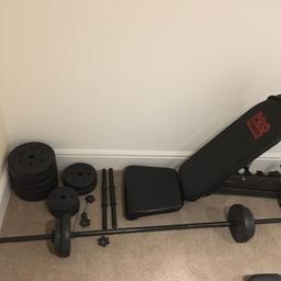 Weights bars bench and clips 60 ono