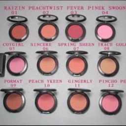 LAST FEW SHADES LEFT 
Spring sheen, frankly scarlet, dolly mix, peaches, peechykeen, PinchO’peach, Pinch me, Gingerly, blushbaby & format. 
BNIB
