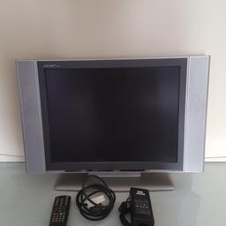 Zinat 20in screen LCD TV 
Dimensions 23.5in x 15in
Screen size 20in
Comes with remote
Just need freeview box and will work great
Good for games
Collection only