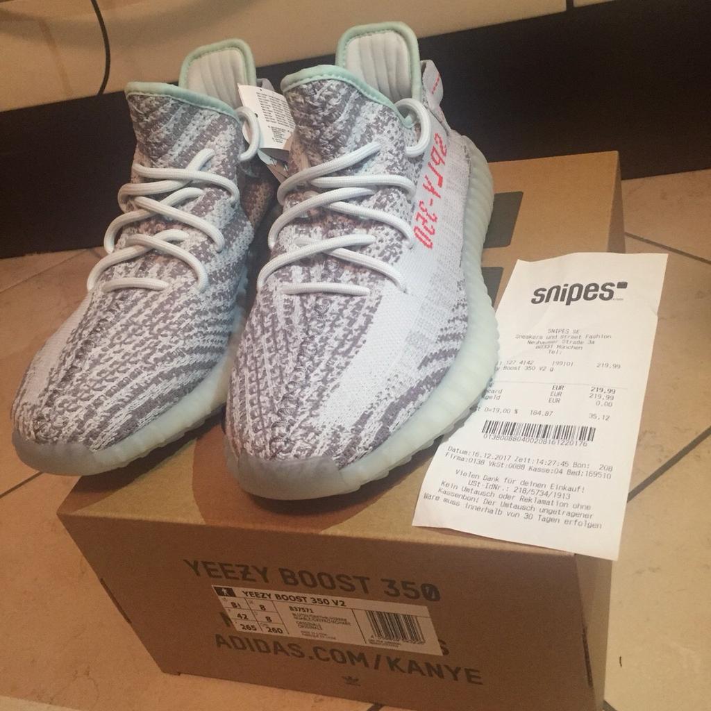 Adidas yeezy boost 350 v2 blue tint eu42 clearance / us8 5