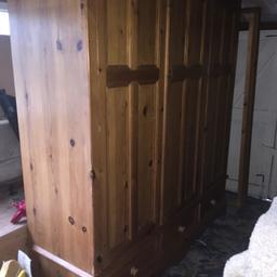 Solid pine, triple door, beautiful solid piece of furniture! Not the cheap stuff. Collection only from Skegness
