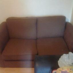 Brown fabric 2 seater SOFA BED excellent condition need gone asap as in the way