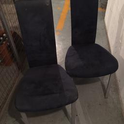 Zwei Esstisch Stühle, in dunkelblau
An einem Stuhl ist ein Brandfleck (siehe Bild).

Nur Selbstabholung.
