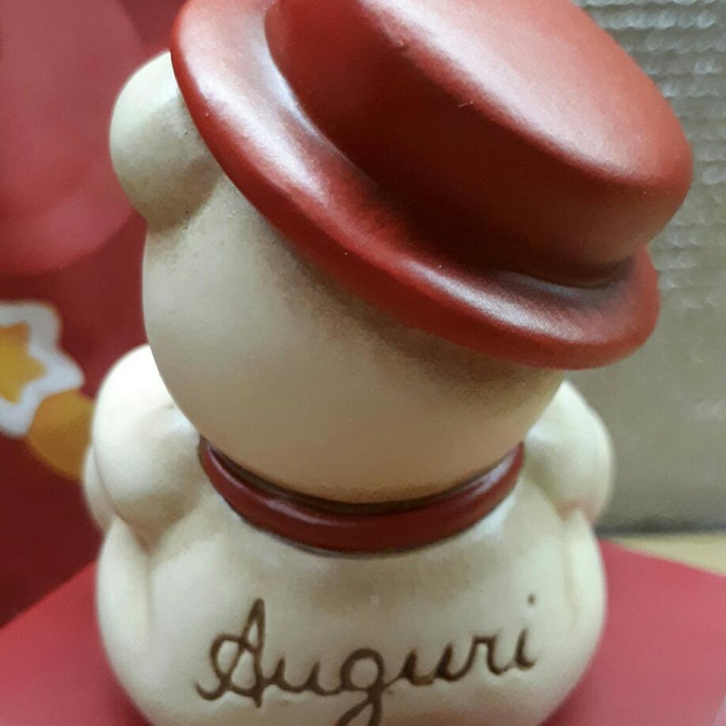 THUN Teddy Buon Anno 2024 Con Calice - Decorazione Natalizia In Ceramica Dipinta A Mano, Idea Regalo - Foto 4