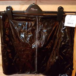 Black pvc Anne summers skirt size 14-16 brand new with tags on never worn