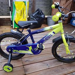 Kids bike brought in the summer but is now to small. Only been used on the decking in the garden