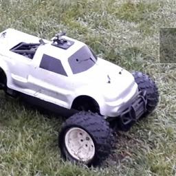 Very reliable two stroke rc truck. Comes with a few spares. Very fast and comes with 2.4 radio gear with extra channel for lights etc. Go pro does not come with it. Body shell has a few cracks but does the job. Only selling due to Christmas upgrade. Can post