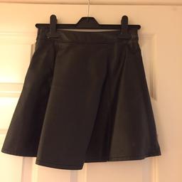 Women's leather look skater skirt from H&M size 6