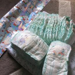 Free 38 nappies of brand pampers size 4.
Wrapping paper around 1.5-2 metres
