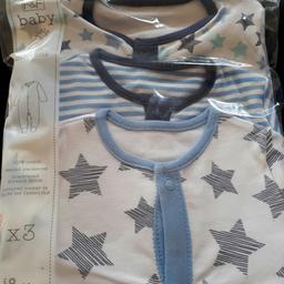 3x 3_6 month babygrows. Brand new never worn cost £8.50 asking £5 COLLECT ONLY