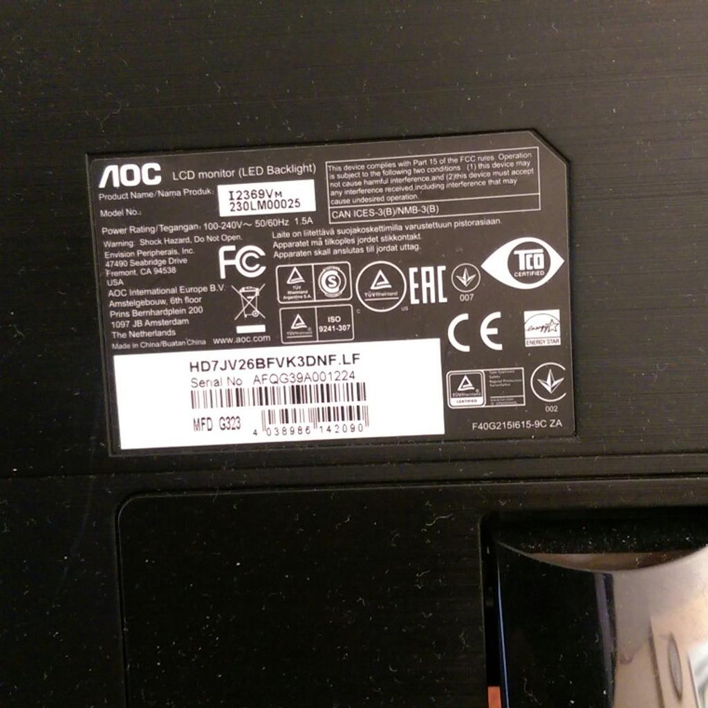AOC 230LM00025 LCD Monitor in KT9 Thames für £ 50,00 zum Verkauf ...