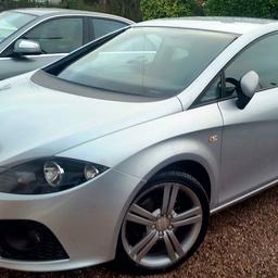 Hi I'm selling my Seat Leon FR Diesel 170bhp.
5 door hatchback
Part Service history
Mot July 2018
1 Previous Owner
6 speed manual gearbox
X2 keys
18" Alloy wheels
Cd player,Mp3, A.c.
electric windows
Include folding electric mirrors
Digital climate control
Steering wheel controls
Loads of extras
All Fr goodies and entertainment
No knocks or bangs
clean and tidy inside and out
Pls expect age related marks
Solid and faultless drives like 60k

***£2600 NO OFFERS ***

07958702757