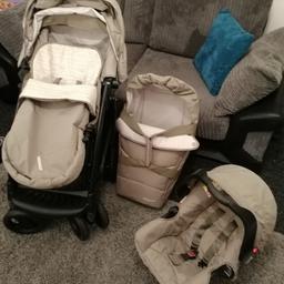 This travel system is in immaculate condition, only used for 6 months. All in one solution for all your babies requirements. Very clean and from a non smoking environment. Please look at pictures in Ad. Any questions just get in touch. Pick up, free local drop off within 3 miles or may drop off for a small fee within 10 mile radius. No time wasters please.
