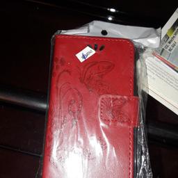 NAGEL NEUE verpackte Handhülle mit Ladeadapter für das S4 mini.
Rot mit Blumen-Schmetterling Side Flip Case