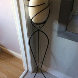 Large black wrought iron candle holder candle included