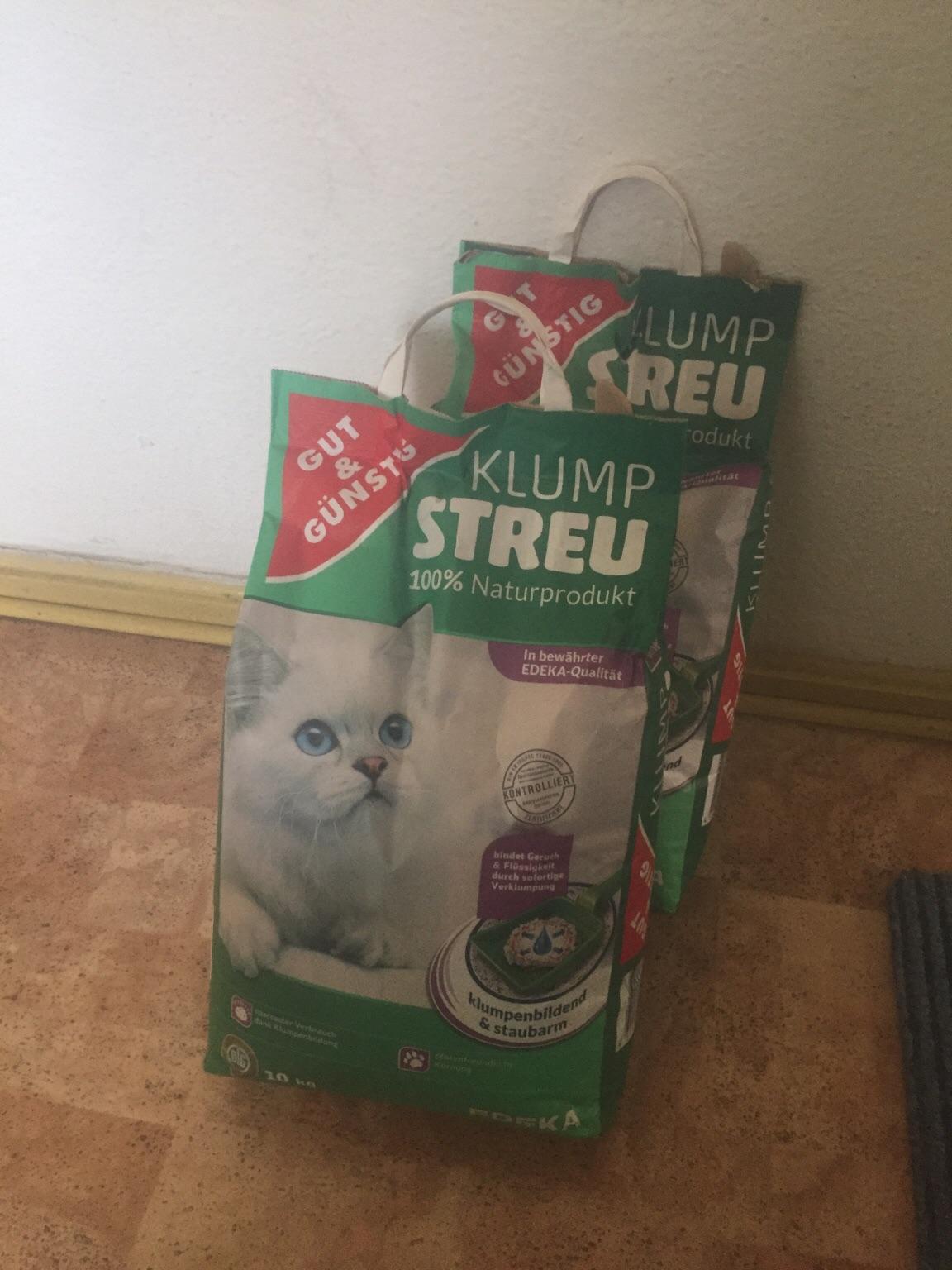 2 Beutel katzenstreu klumpstreu edeka in 90408 Nrnberg fr gratis zum  Verkauf | Shpock DE