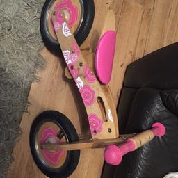 Girls wooden balance bike