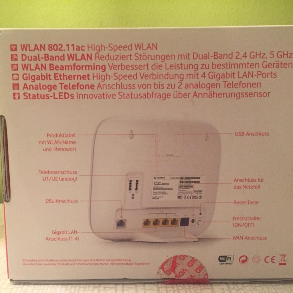 Vodafone EasyBox 804 Router Wlan in 81241 München für 4,00 € zum