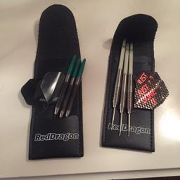 2 sets of darts complete with case flights and stems. Not sure on the weight but they are quite light . Happy to post at cost .£6 per set