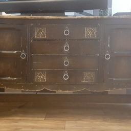 Great heavy old sideboard.
Destressed look. Can be used fpr makeover if you don't like the look.
Only selling due to change in decor.