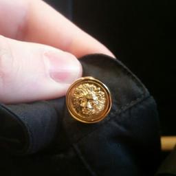 Hardly worn versus versace fitted shirt, gold lion detail size 48/ medium.