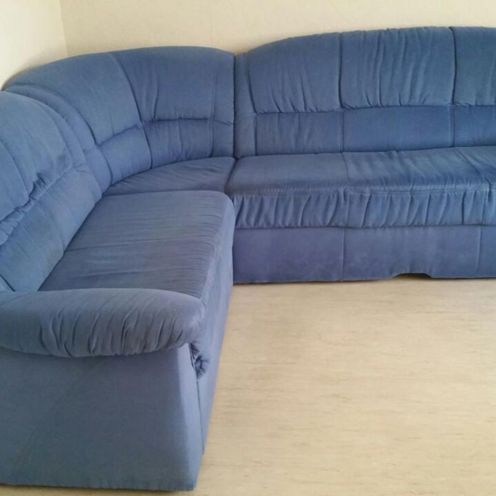 Eckcouch, Couch blau Microfaser in 76297 Stutensee für 50,00 € zum Verkauf