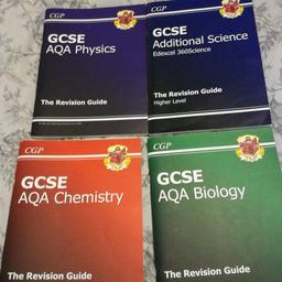 The 3. sciences and additional sciences guide books £1.50 each or £6 for all
