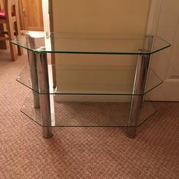 Argos tv stand glass and chrome in very good condition