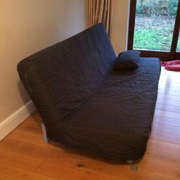 Full size double sofa bed with storage underneath useful for bedding. Easy to fold down and up again. Very comfortable bed. Cover removable for washing. Can be dismantled for removal but buyer must arrange this.