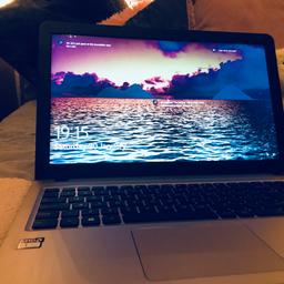 Brand new laptop! Had a couple of months and dad doesn’t use it. Is slow due to not much of use!
It’s a gorgeous gold colour on the keypad and black buttons and screen