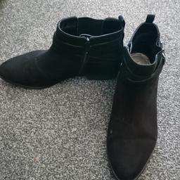M&S black boots size 6, worn once have a few scuffs marks on the front