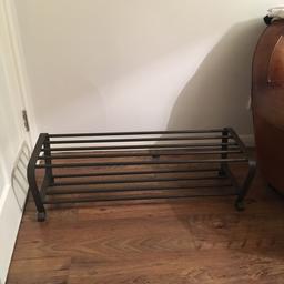 Metal shoe rack, fits about 8 pairs