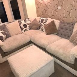 One year old, in great condition. From a smoke & pet free home. Comes with treatment kit from sofology.

Cushions are reversible (cream on reverse)
£95 matching storage box included in price

Dimensions;

Sofa 280cm x 220cm
Storage Box 80cm x 80cm x 45cm

Collection only

£300 ONO