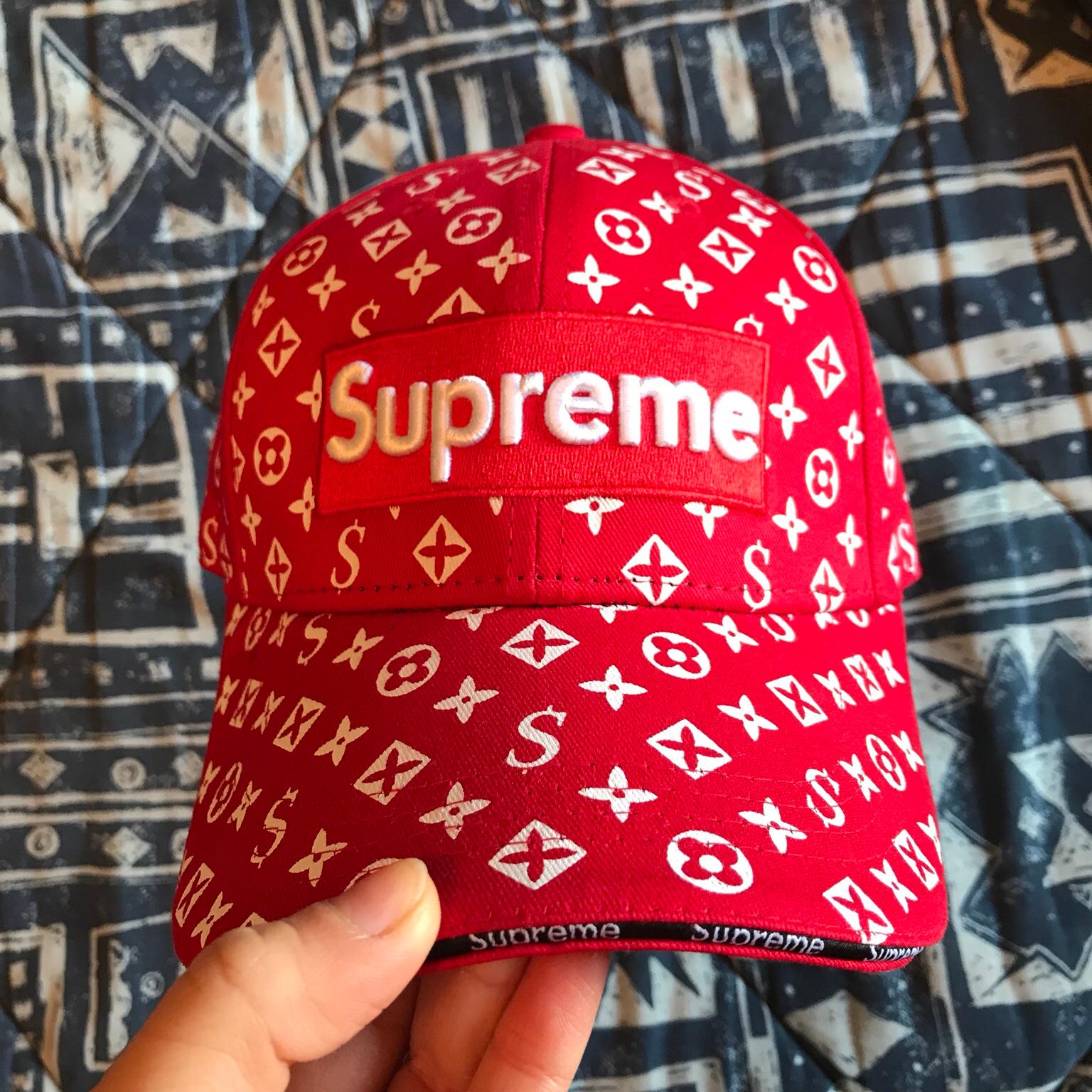 Vuitton Monogram Louis Vuitton Supreme Winter Hat Panel Hat Cap 