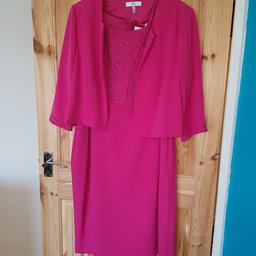 Complete mother of the bride outfit. Shoes size 5. Outfit Joanna Hope size 18. Bag and hat