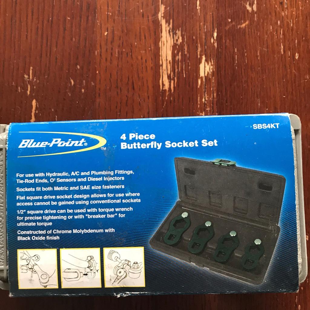 Snap on tools blue point butterfly socket set in B80Avon für £ 60,00