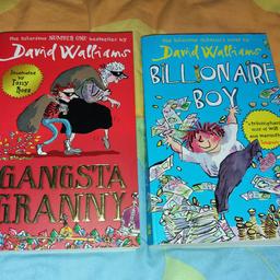 Two David Walliams books. Excellent condition.  Collection Ng8