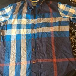 Burberry men shirt in Size Large. Very mint condition. Worn about twice