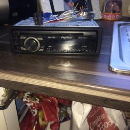 Pioneer car stereo with aux port in good condition comes with leads so will just plug straight in £15 Ono