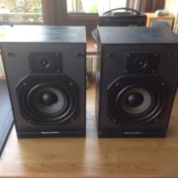 Here are 2 ms-15 mordant short hi fi speakers in great working condition,
The speakers were wall mounted on holders so there's a few marks underneath where they sat on the holders other than that there in great shape and sound awesome!!! Grab a bargain.p.s the front covers come with it