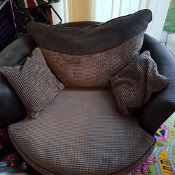 grey with black base swivel chair. sadly for sale as need to make room for daughter's toys in play room. OPEN TO OFFERS