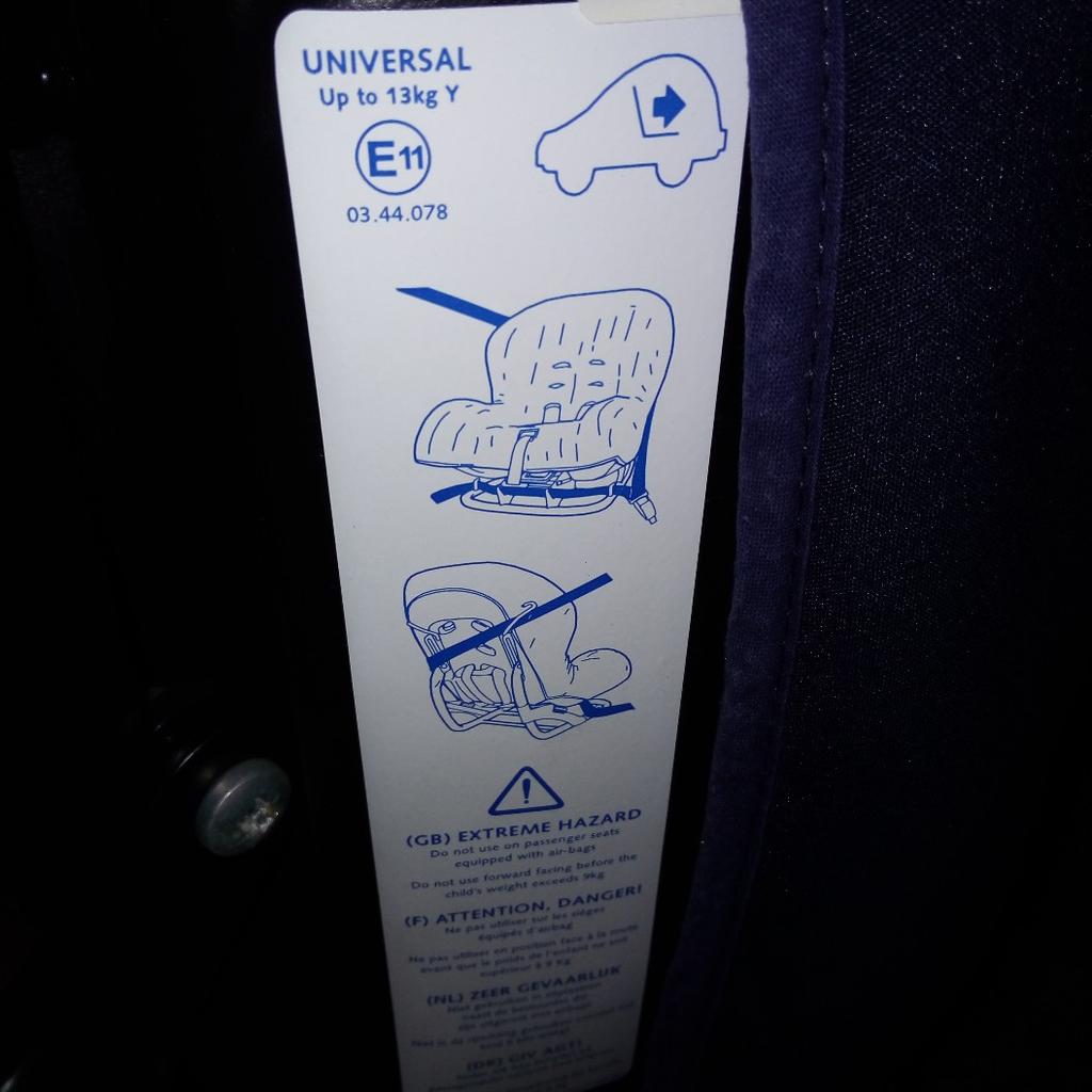 Britax Club Class Extra car seat with a base in Murton for 15.00