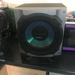 A Sony hi-fi system 3 disc changer and subwoofer