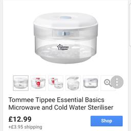 2 in 1 Microwave and cold water brand new steraliser in orginal packing. Usual price in argos displayed on image come and get a bargain