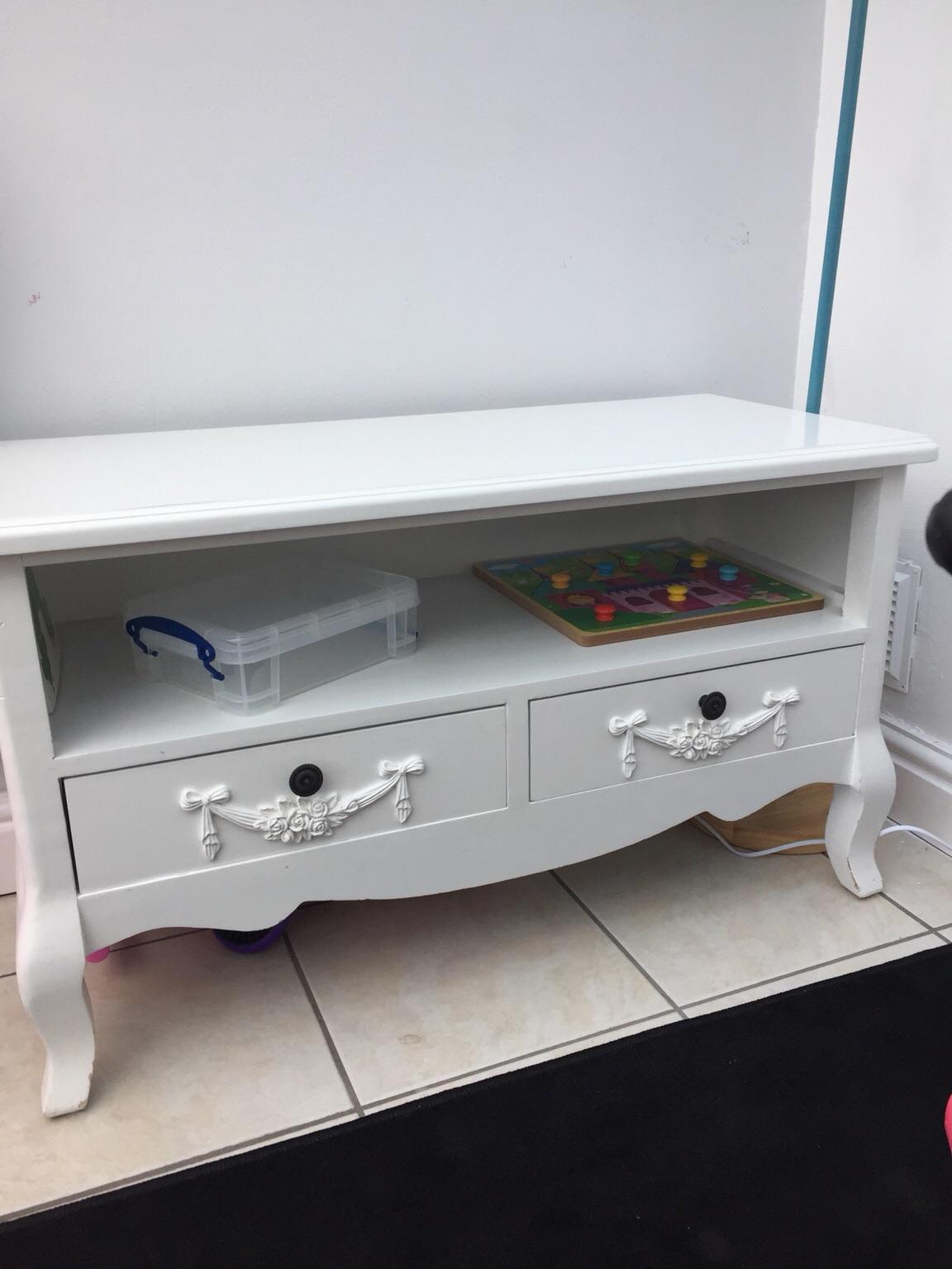 Toulouse white tv unit wooden from dunelm in Coventry for 45.00 for sale Shpock